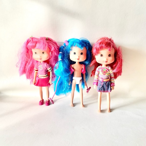Set of 3 doll 5-6” tall. Strawberry shortcake scented dolls. - Picture 1 of 6